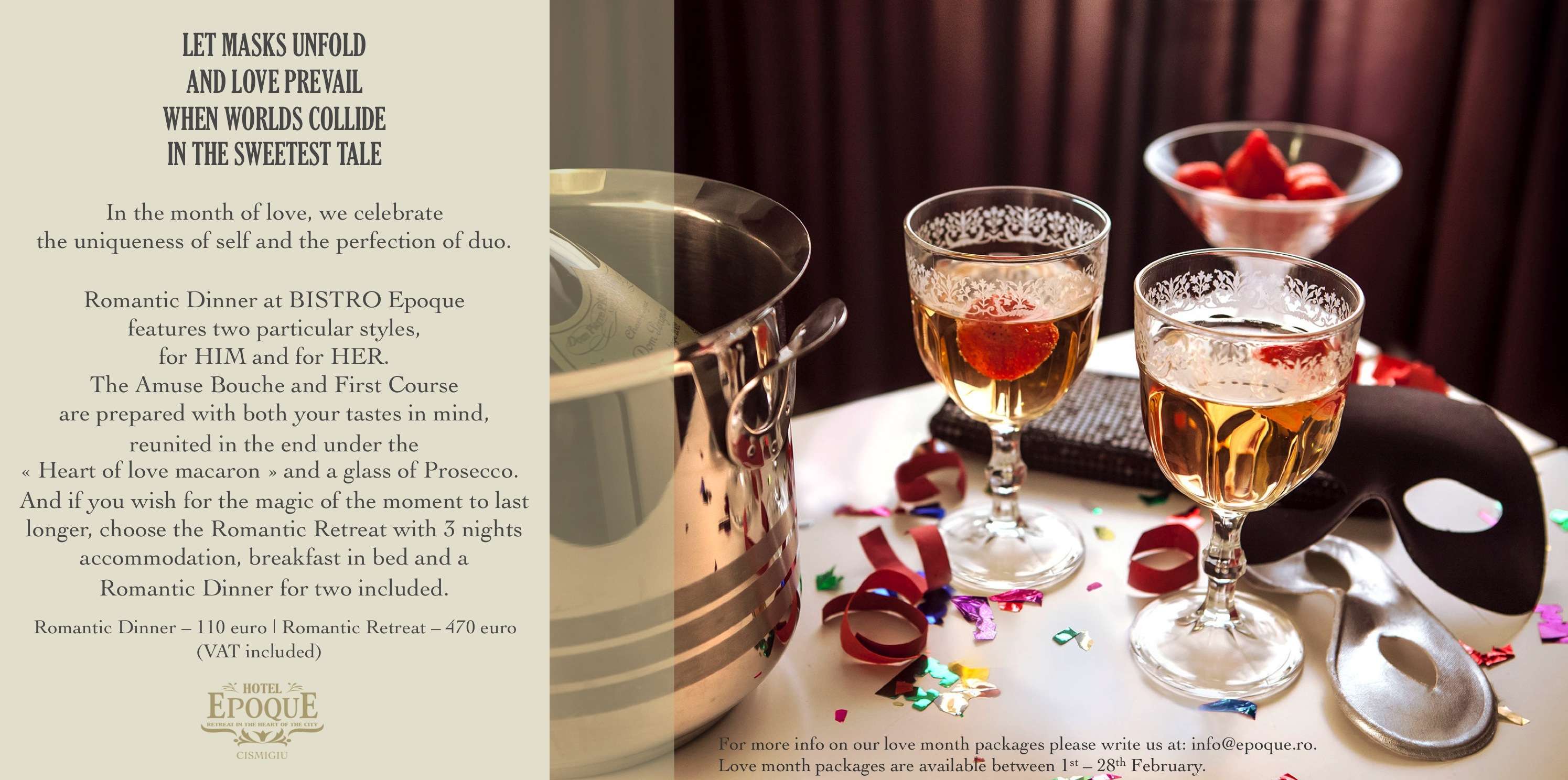 Luna Iubirii la Bistro Epoque