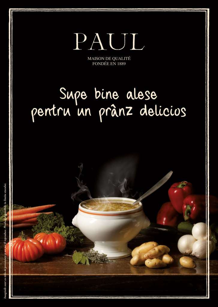 Brutariile Paul introduc supe in “menu du jour”