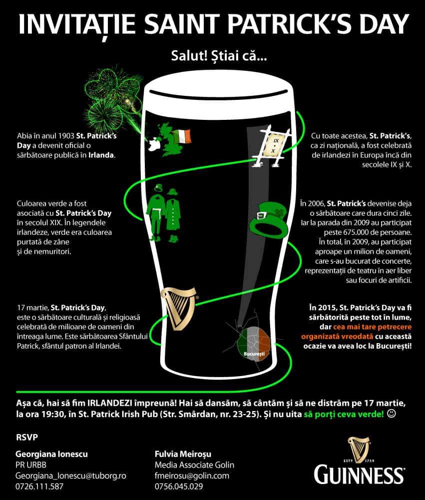 Bere Guiness de St. Patrick’s Day in restaurantele bucurestene