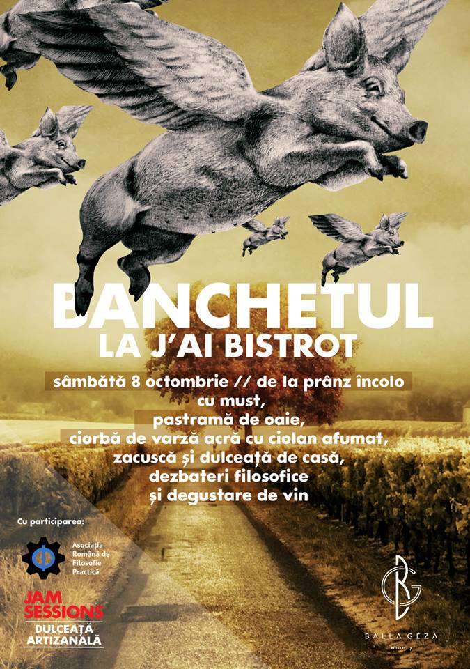 Banchet cu must si preparate la ceaun in curtea J’ai Bistrot