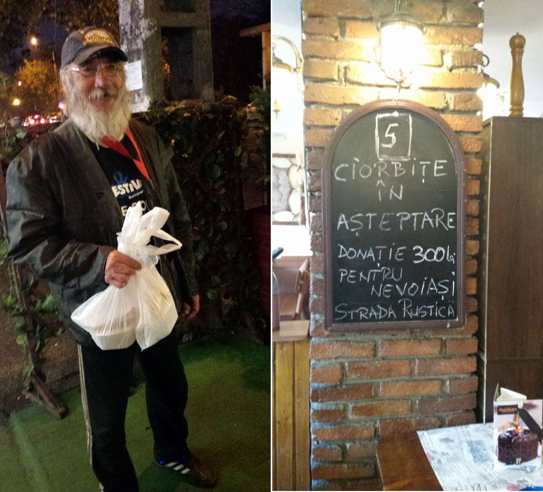 Ciorbite in asteptare pentru oamenii nevoiasi, la un restaurant din Bucuresti