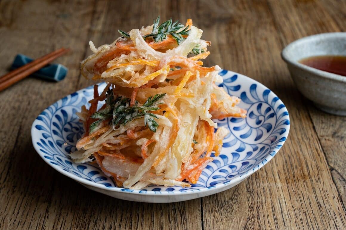 legume prajite in stil tempura la restaurant Yuki