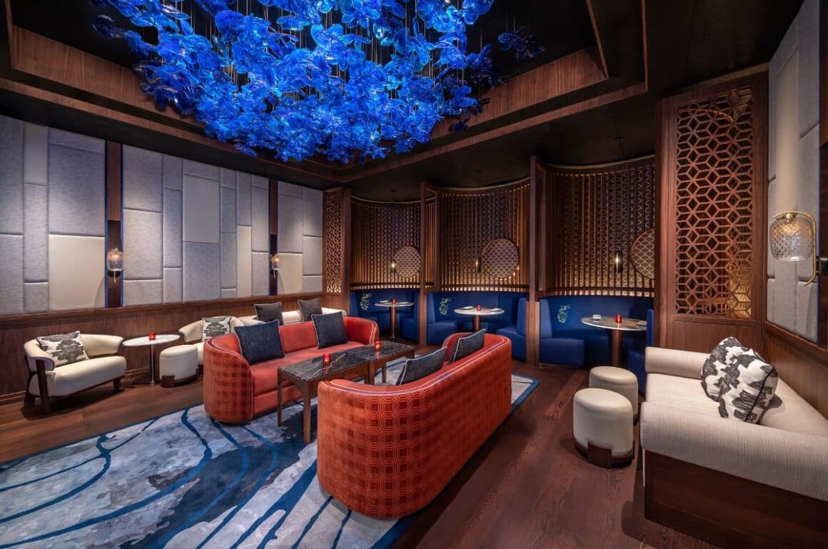 interiorul restaurantului hakkasan din dubai