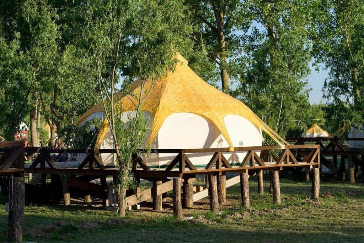 cort de lux pe suport de lemn la Zaga Zaga Sat