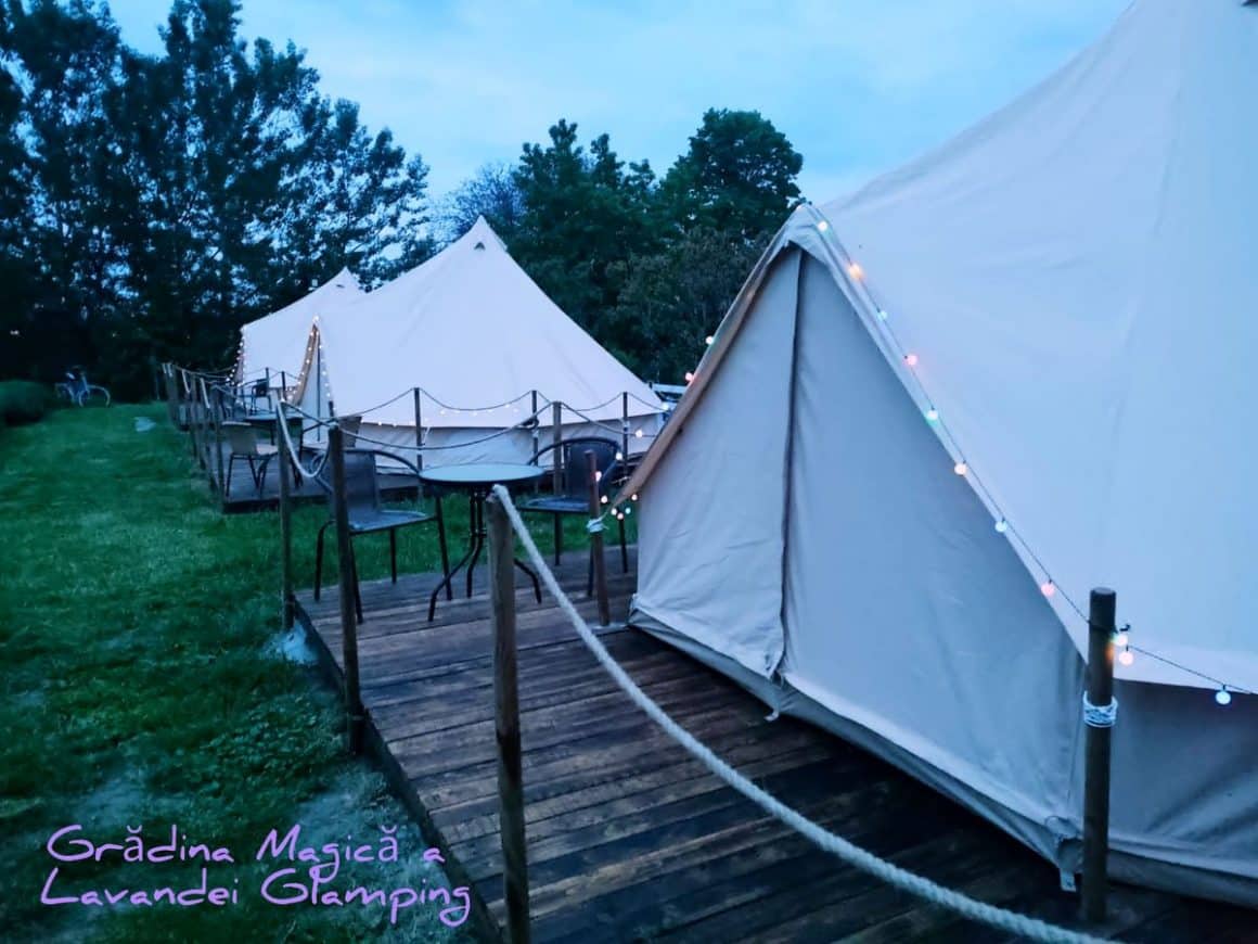 corturi de glamping asezate pe iarba la Glamping by the Sea în Mamaia Nord. 