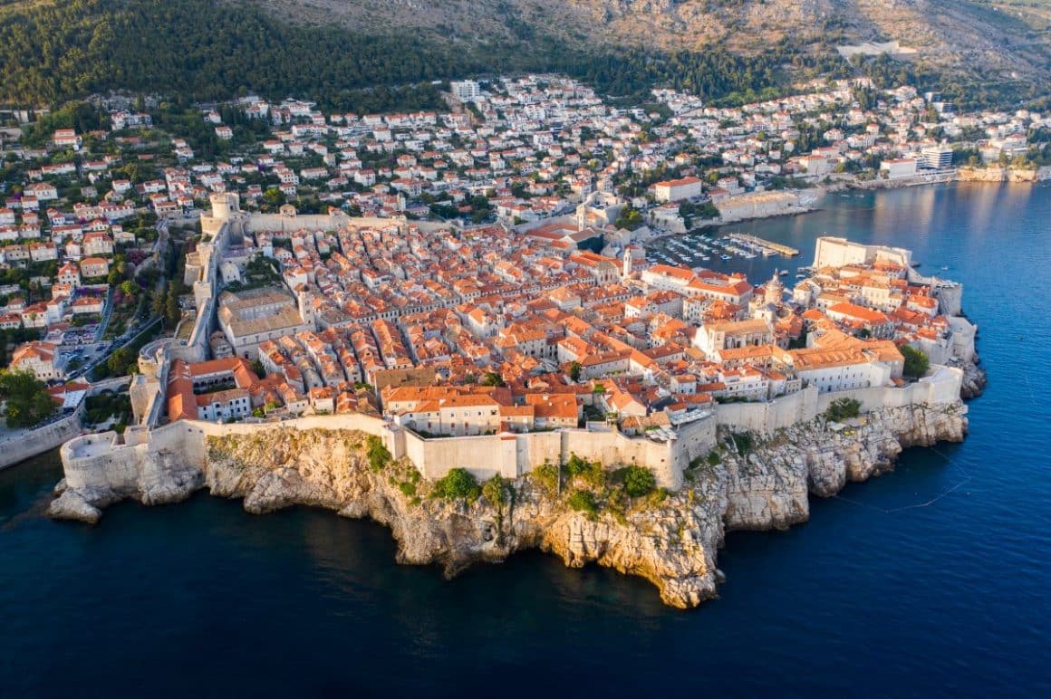 vedere aeriana a orasului dubrovnik