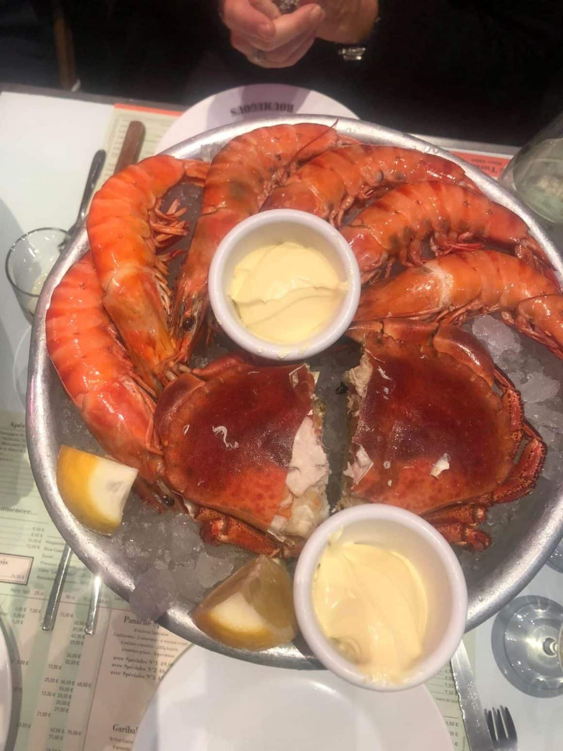 fructe de mare la restaurant Cafe de Turin, Nisa