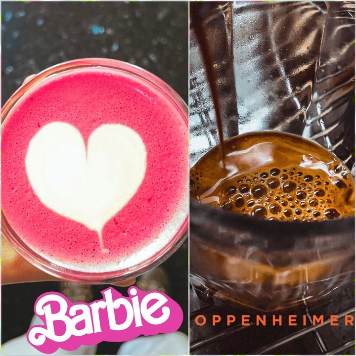 beetroot latte si espresso de la Orygyns Coffe.