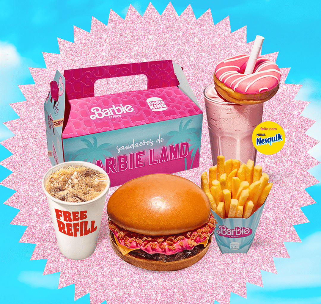 Meniu Barbie de la Burger King Brazilia. Barbie mâncare