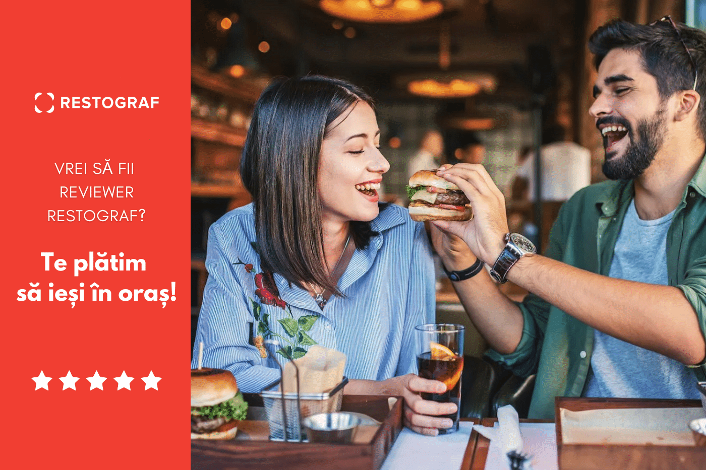 Te plătim să ieși în oraș! Fii reviewer pentru Restograf