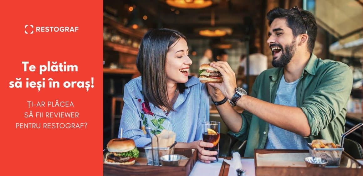 barbat ii da unei femei sa muste din burgerul sau - afis anunt cautare reviewer Restograf