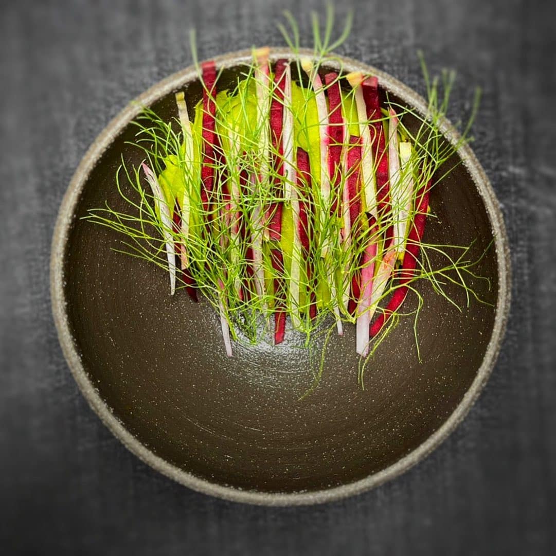 fasole batuta, cu spanac ars la gratar la Soro Lume, restaurant etalon pentru noua bucătărie românească fină