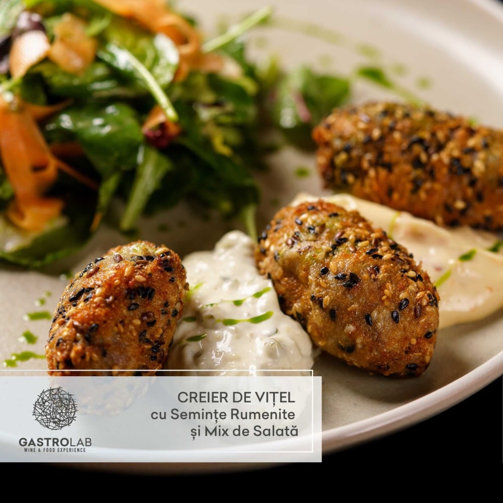 Creier de vitel de la Gastrolab, restaurant etalon pentru noua bucătărie românească fină