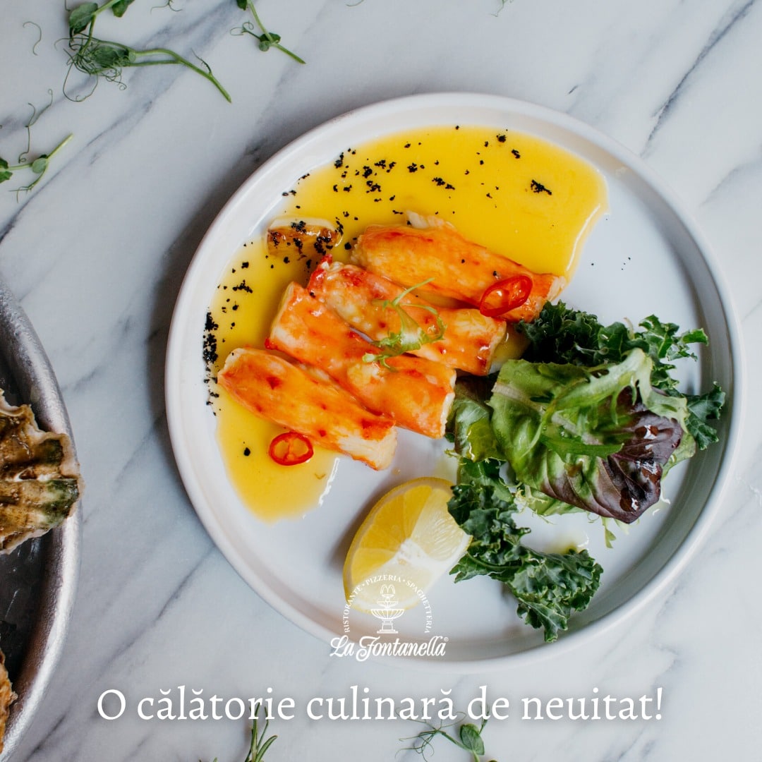 preparat cu peste de la La Fontanella Predeal