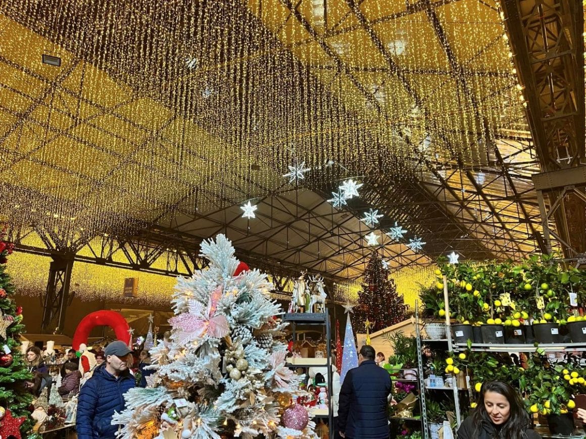 mai mulți oameni vizitează targul de craciun de la hala laminorul