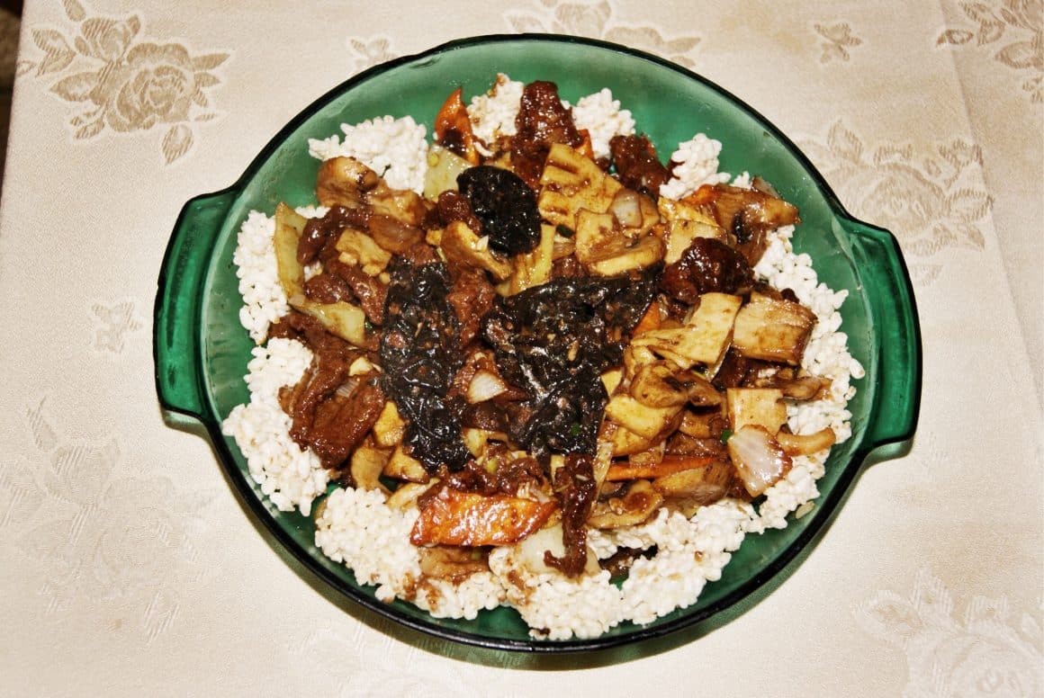 Orez prajit cu carne de vita