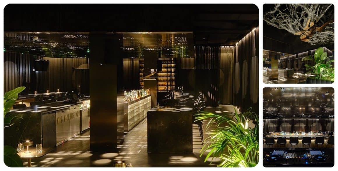 colaj foto cu mai multe imagini din interiorul restaurantului Mosh Bar and Dinner. Cele mai instagramabile restaurante din București