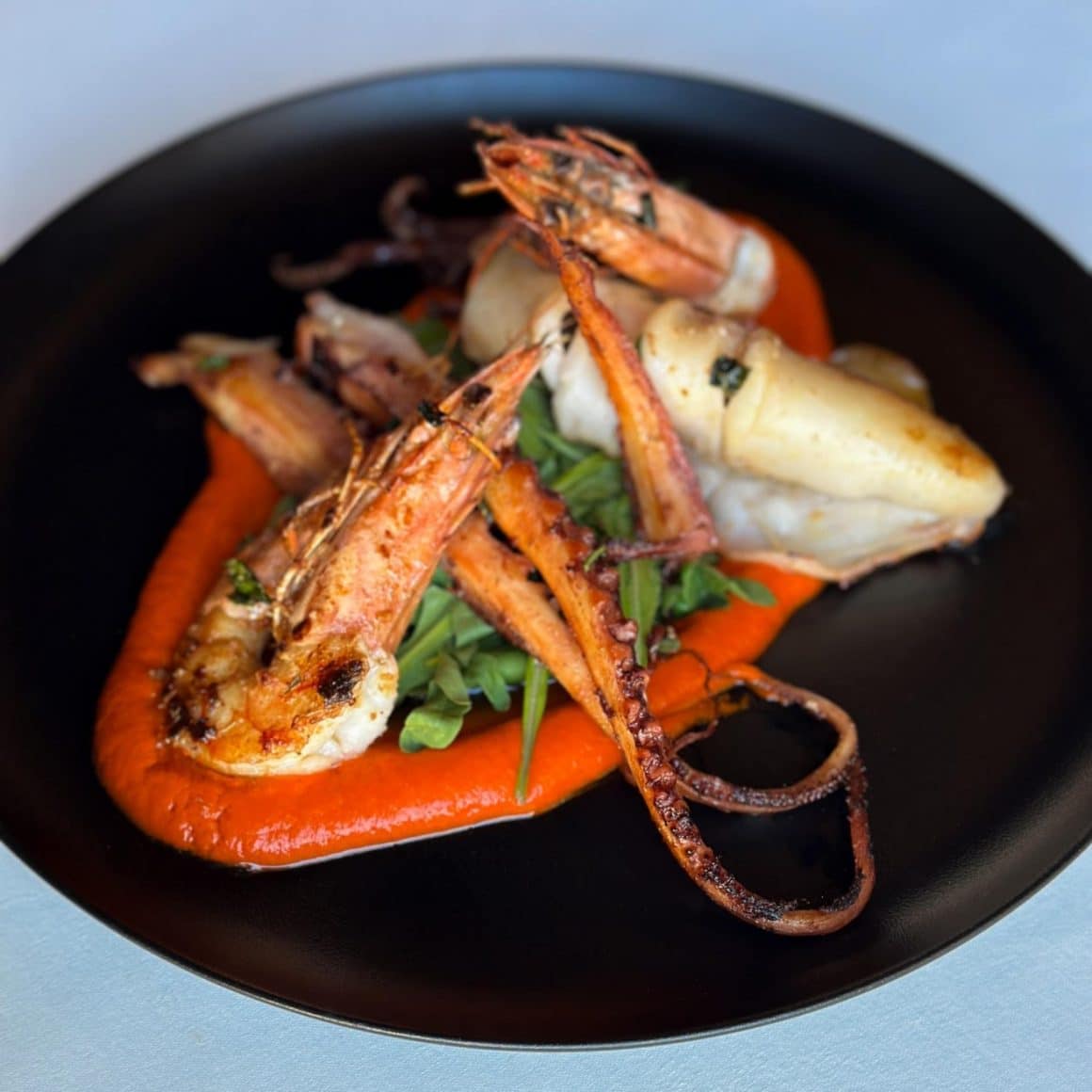 dish cu fructe de mare de la restaurant Benjamin Sibiu
