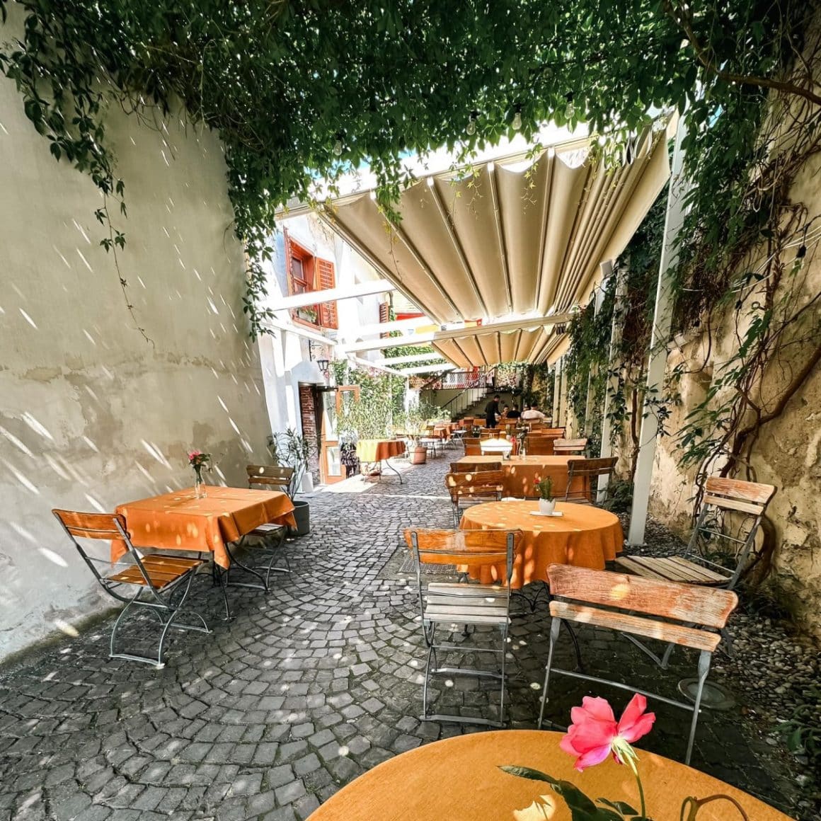 terasa de la restaurant Max Sibiu