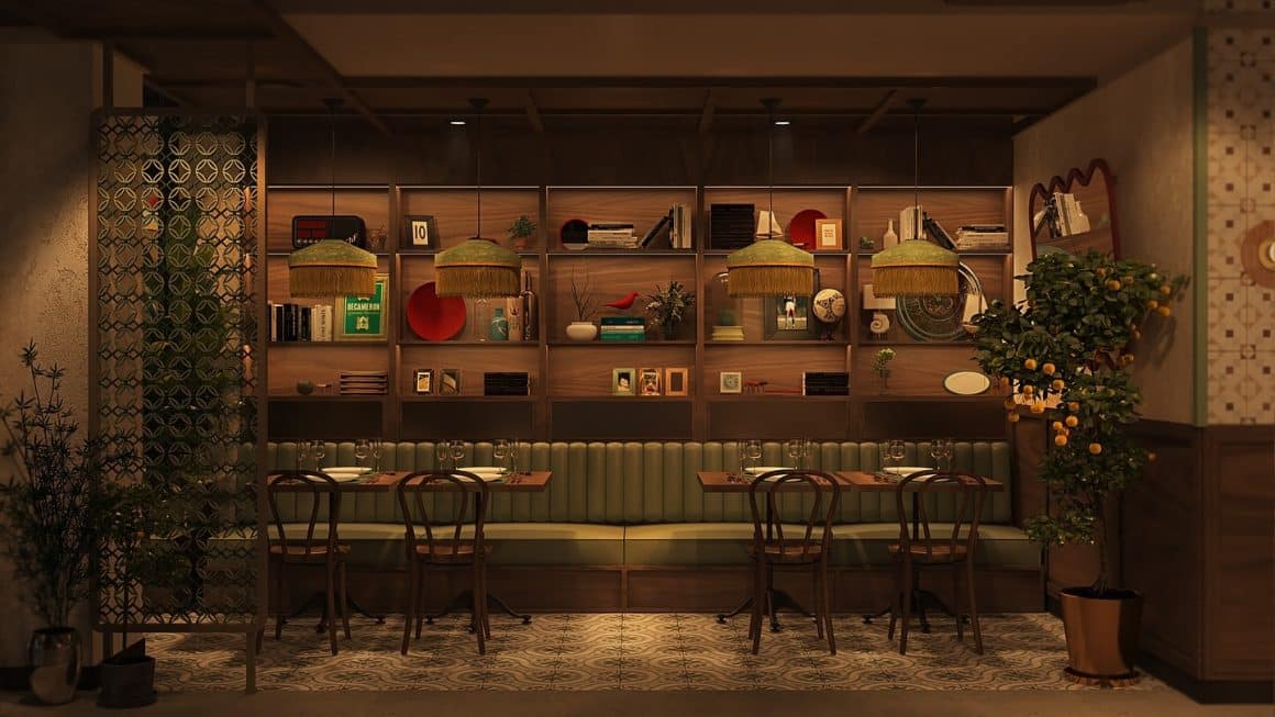 imagine mokup din restaurant Dieci. Locuri noi București