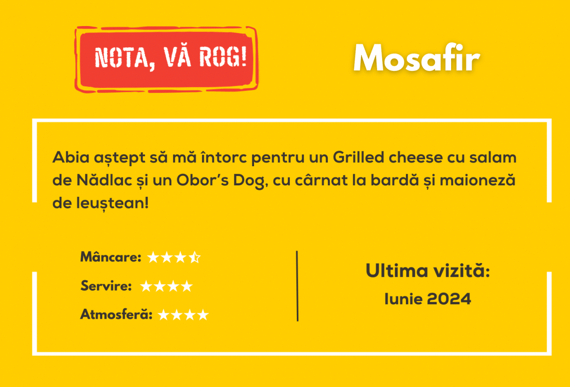 imagine cu nota finala acorda in recenzie de la Dame Gourmande la Musafir