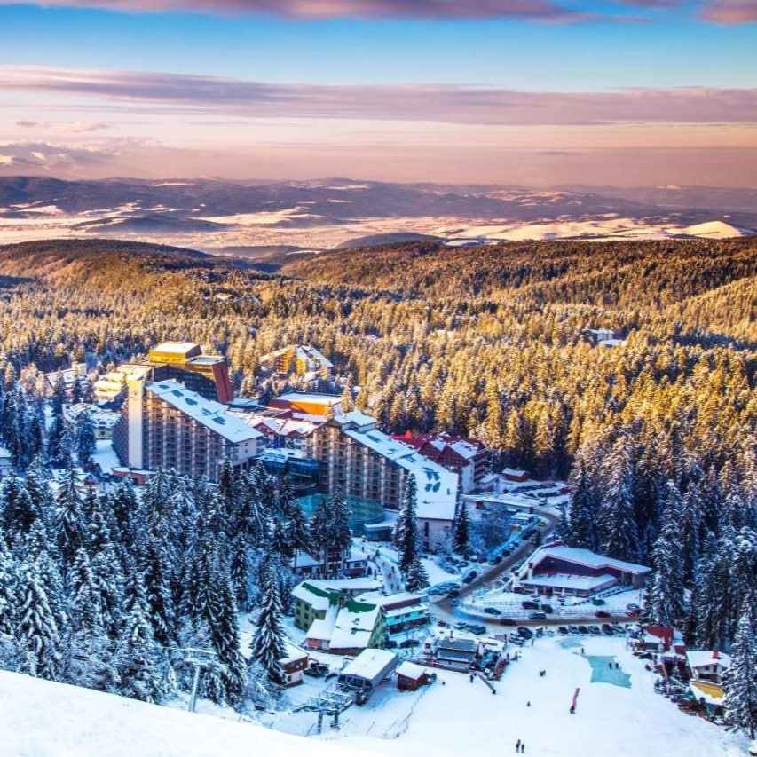 imagine de ansamblu cu statiunea Borovets